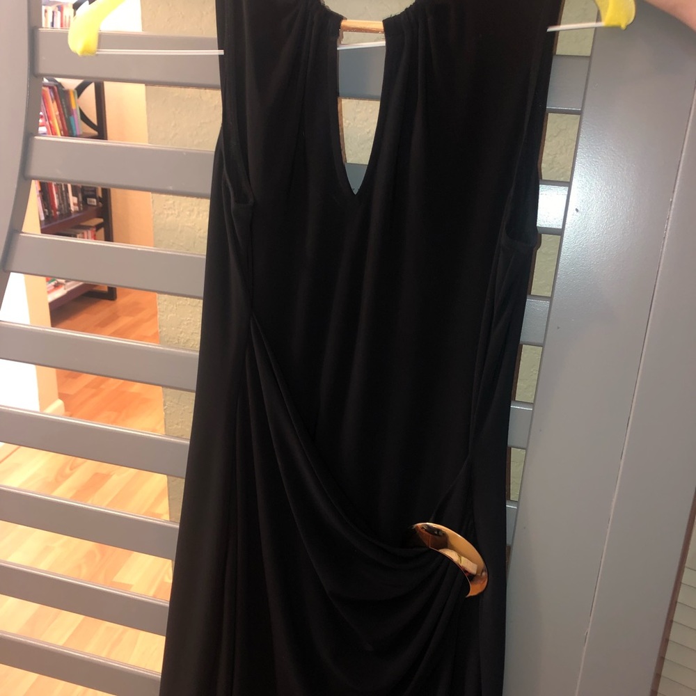 Black dress with gold design